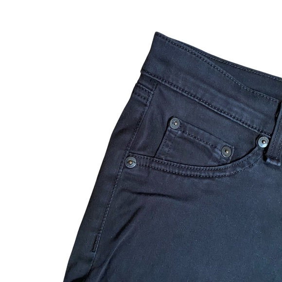 Rag & Bone Jean Legging Black Plush Skinny Mid Rise Stretch Denim Size 28 - Picture 7 of 14